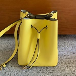 Ralph Lauren mini yellow drawstring bucket bag